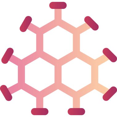 Molekül. Web simgesi vektör illüstrasyonu