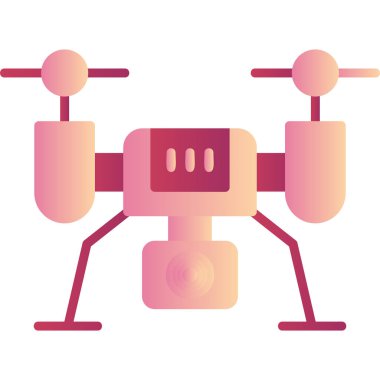 Drone simgesi, vektör illüstrasyonu basit tasarım