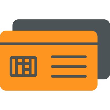 Kredi kartıyla. Web simgesi illüstrasyonu