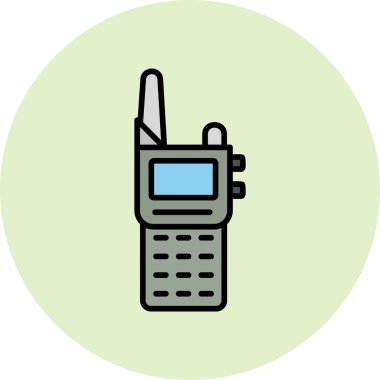 Walkie talkie kutsal kişilerin resmi, vektör çizim