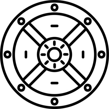 kalkan ikon vektör illüstrasyonu