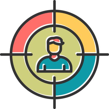 hedef simge vektör illüstrasyonu