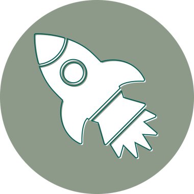 roket ikonu vektör illüstrasyonu