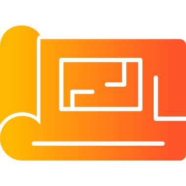 map roll, web icon simple illustration