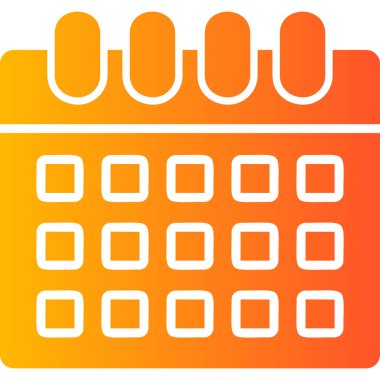 Takvim simgesi, vektör illüstrasyonu basit tasarım