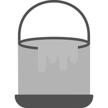 boya kovası simge vektör çizim