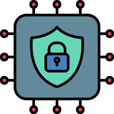 CPU icon, vector illustration simple design