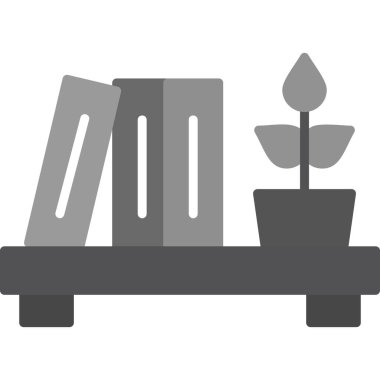 Kitaplık simgesi, modern tasarım illüstrasyonu