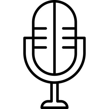 mikrofon simgesi vektör illüstrasyonu