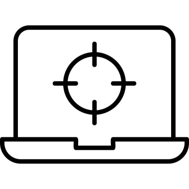 Bilgisayar. Web simgesi basit illüstrasyon