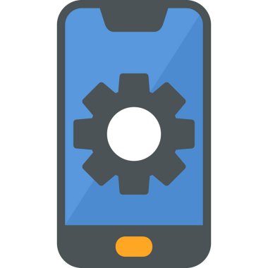 graphic illustration of Mobile Setting, cogs 