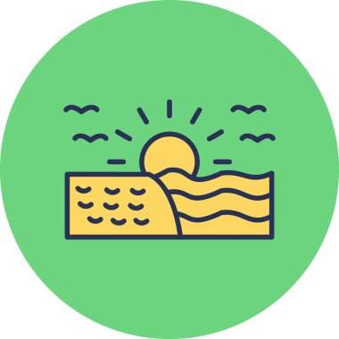 gündoğumu simge vektör çizim