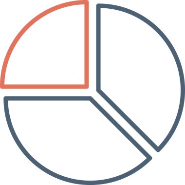 Pasta grafiği simgesi. düz tasarım biçimi. 