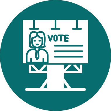 Kampanya düz simgesi. vektör illüstrasyonu