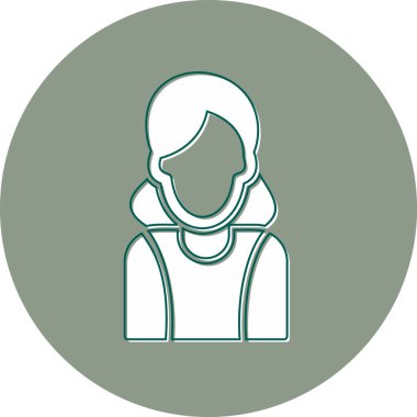 Anne yüz avatar vektör simgesi 