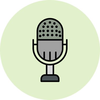 mikrofon simgesi vektör illüstrasyonu