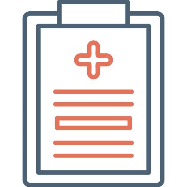 Tıbbi kayıt simgesi, modern tasarım illüstrasyonu