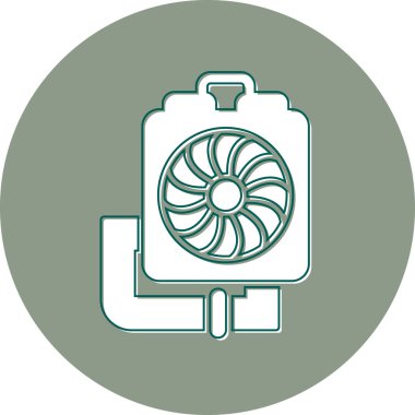 CPU icon, vector illustration simple design