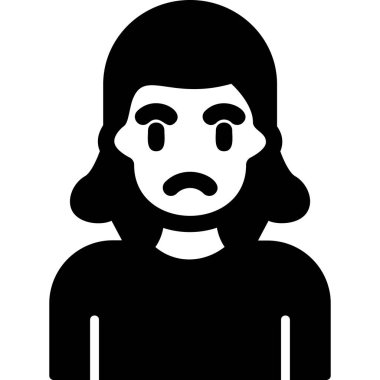 Üzücü modern simge, vektör illüstrasyonu