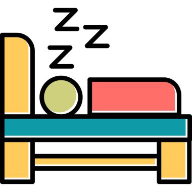 Uyku Ağı simgesi basit illüstrasyon