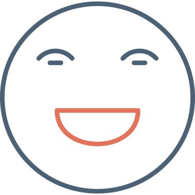 Mutlu Yüz emojisi, basit simge çizimi