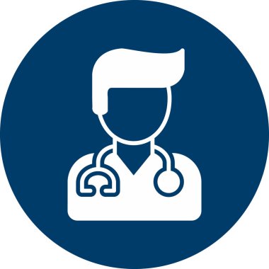 Basit avatar, doktor adamın grafiksel çizimi 