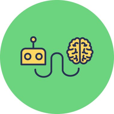 Reboot brain modern vector icon illustration