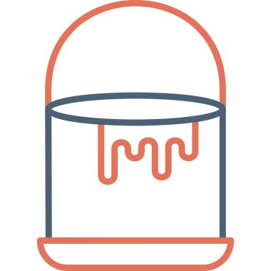 boya kovası simge vektör çizim