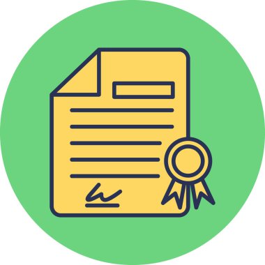 belge simgesi, vektör çizimi