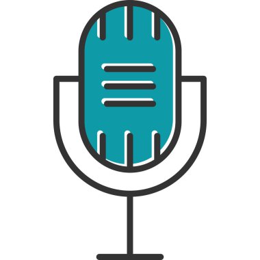 mikrofon simgesi vektör illüstrasyonu