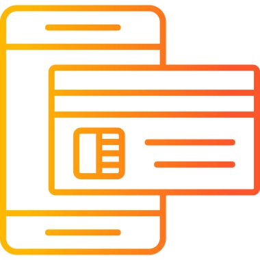 Çevrimiçi ödeme. Basit web illüstrasyonu