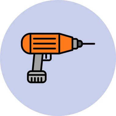 drilling machine, web icon simple illustration