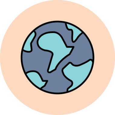 Dünya simgesinin vektör illüstrasyonu