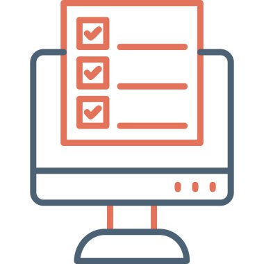 Sınav simgesi, modern tasarım illüstrasyonu