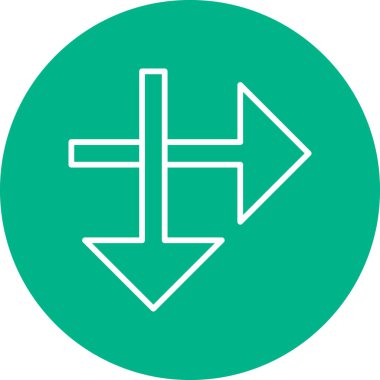 simple and minimalistic vector icon of the intersecting arrows
