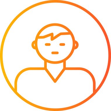 man head logo User, simple icon for web page 