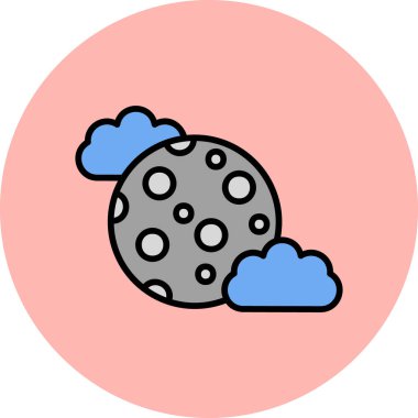 Ayın soyut web renk çizimi  