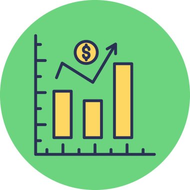 Finansal Kâr grafiği. Basit tasarım