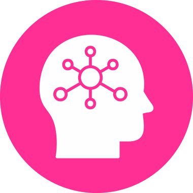 Psikoloji modern simge, vektör illüstrasyonu