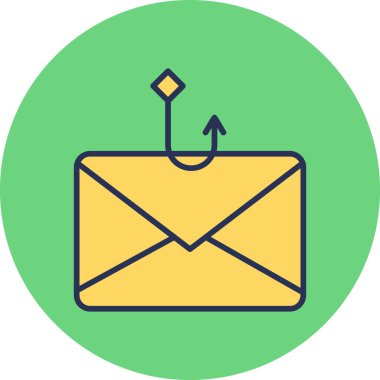 Phishing modern simgesi, vektör illüstrasyonu 