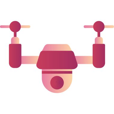 Drone simgesi, vektör illüstrasyonu basit tasarım