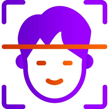 Yüz maskesi. Basit resimleme