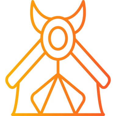 Çadır modern simge, vektör çizimi