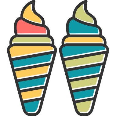 dondurma. düz tasarım 