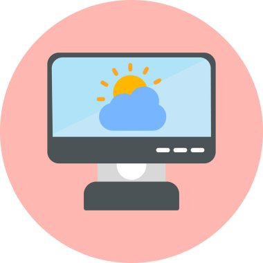 Hava durumu modern simgesi, vektör illüstrasyonu