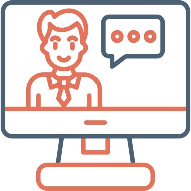 Konuş. Web simgesi basit illüstrasyon
