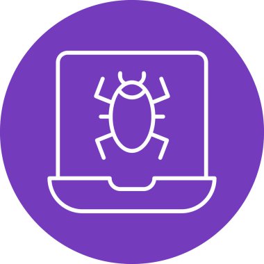 Etkilenmiş modern simge, vektör illüstrasyonu