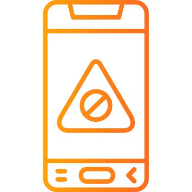 Telefon engellenmiş web simgesi basit illüstrasyon