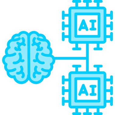 Yapay zeka. Basit illüstrasyon 