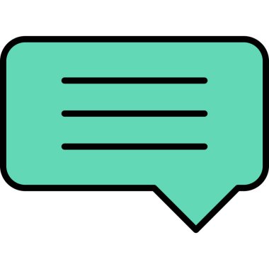 Konuş. Web simgesi basit illüstrasyon